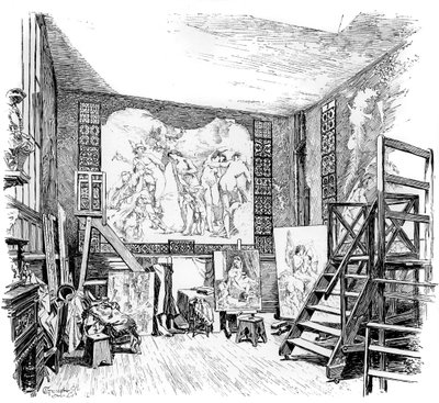 The Studio of Paul-Jacques-Aime Baudry by Unbekannt