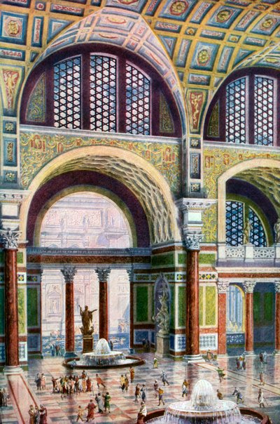 The Tepidarium of the Baths of Caracalla, Rome, Italy by Unbekannt