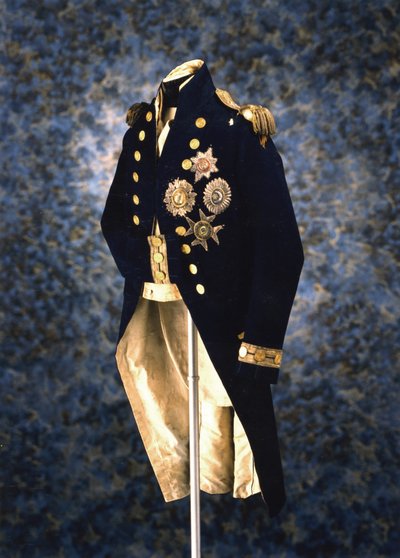 The Uniform Admiral Lord Nelson Wore When He Was Killed at the Battle of Trafalgar, 1805 by Unbekannt