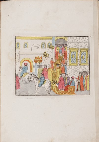 The Wedding Ceremony of Tsar Mikhail Feodorovich and Yevdokiya Lukyanovna by Unbekannt