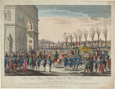 The Wedding Procession of Napoleon and Marie-Louise along the Champs Elysées on 2nd April 1810 by Unbekannt