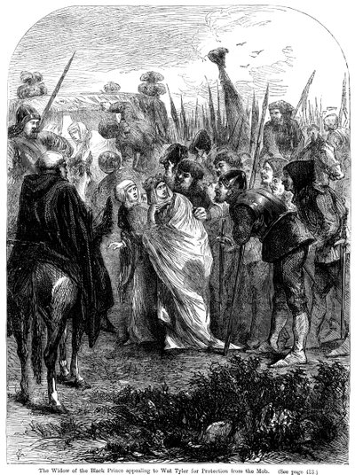 The Widow of the Black Prince Appealing to Wat Tyler for Protection from the Mob by Unbekannt