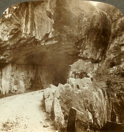 The Wonderful Bratlandsdal Road, Blasted Through Mountain Walls of Solid Rock, Norway, c1905 by Unbekannt