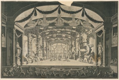 Theater Interior with Performance Taking Place by Unbekannt