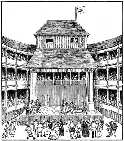 Theatre or Playhouse in the Time of Elizabeth I by Unbekannt