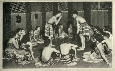 These Maori Children at the Native School, Whakarewarewa, Are Playing a Hand Game by Unbekannt