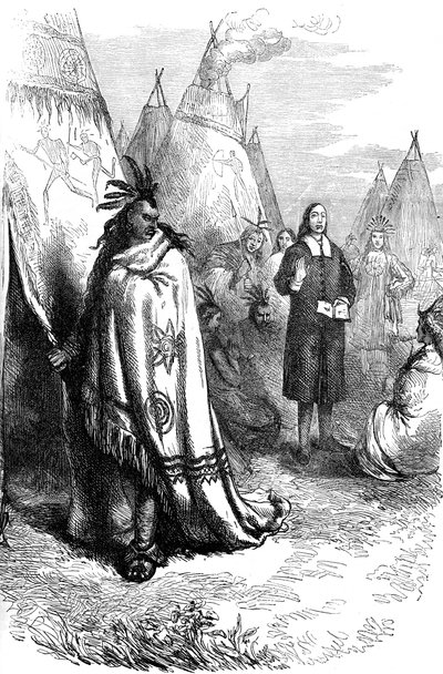 Thomas Mayhew and the Narragansett sachem by Unbekannt