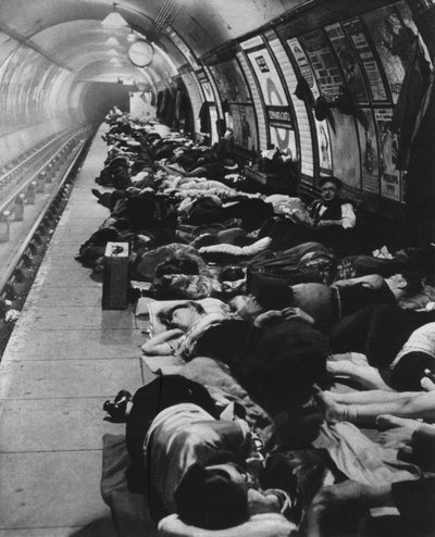Those who went to shelters began a new kind of night-life, 11th November, 1940 by Unbekannt
