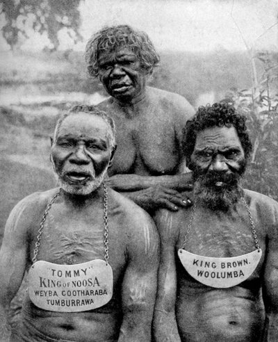 Three Aborigines from the Coast Tribes Above Brisbane, Australia by Unbekannt
