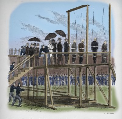 Three Men and a Woman Hanged for the Assassination of Lincoln by Unbekannt