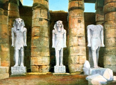 Three statues of Rameses II, Luxor, Egypt by Unbekannt