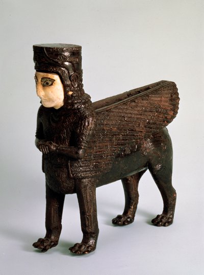 Throne detail in form of a winged lion with a human torso, 8th century BC by Unbekannt
