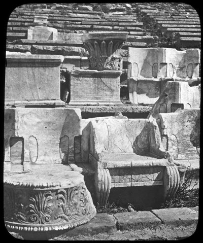 Throne of the Priest, Temple of Dionysus, Athens, Greece, Late 19th or Early 20th Century by Unbekannt