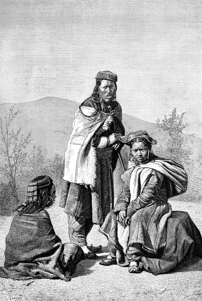 Tibetan women of Ladakh, 1895 by Unbekannt