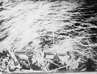 Titanic Survivors on Way to Rescue Ship Carpathia by Unbekannt