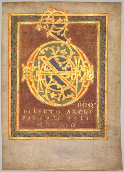 Title Page of Abbot Bernos Tonarius: Initial D[omino], c.1030 by Unbekannt
