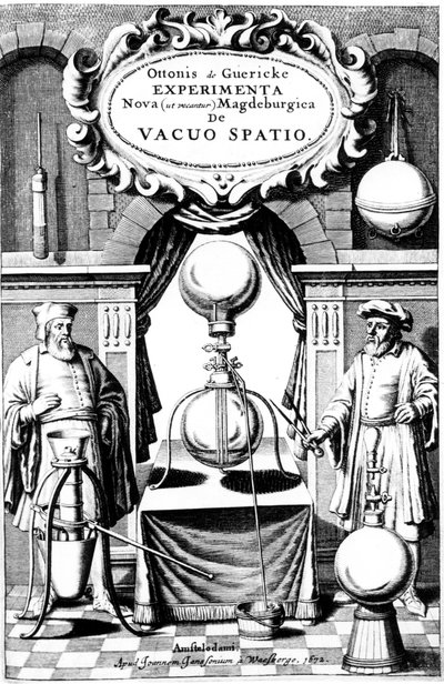 Title page of Experimenta Nova, Magdeburgica, de vacuo Spatio, Amsterdam by Unbekannt