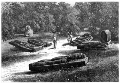 Tombs of the Gond Rajahs, Chanda, Central India by Unbekannt