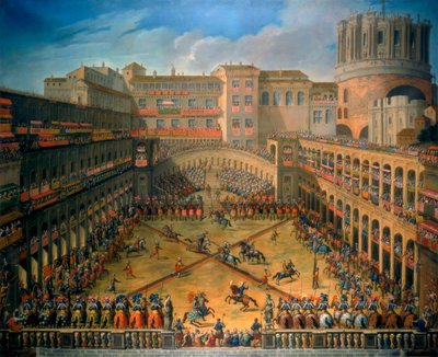 Tournament in a Court of the Vatican, Rome by Unbekannt