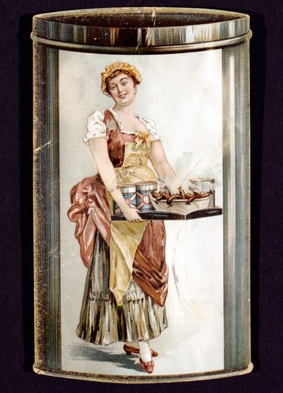Trade Card for Tinned Frankfurters produced by Heinrich Bauer of Frankfurt am Main, Germany by Unbekannt