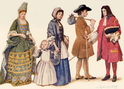 Traditional Clothing in the Reigns of James II - William and Mary 1685-1700 by Unbekannt