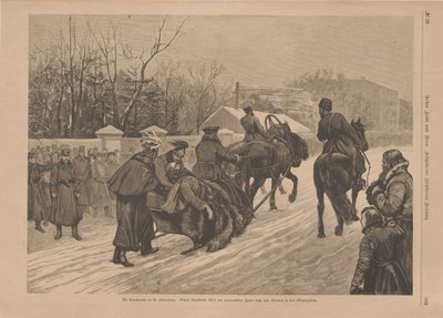 Transportation of the wounded Tsar Alexander II after the assassination, 1881 by Unbekannt
