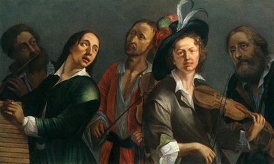 Transverse Flute, Xylophone, Viola and Violin, Unknown Czech Painter of the Second Half of the Seventeenth Century by Unbekannt