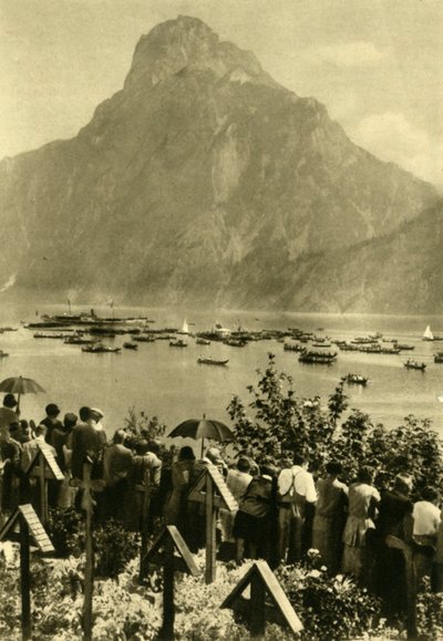 Traunstein and Traunsee, Upper Austria by Unbekannt