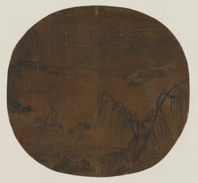 Travelers under willow trees, Yuan or Ming dynasty, 1279-1644 by Unbekannt