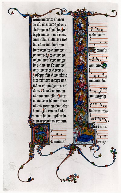 Tree of Jesse in Initial Letter I, late 13th century by Unbekannt