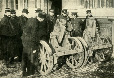 Trench mortars captured from the Germans, First World War by Unbekannt