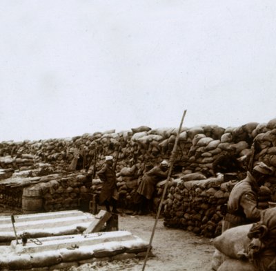 Trenches at Mamelon Vert, Nieuwpoort, Flanders, Belgium, c1914-c1918 by Unbekannt
