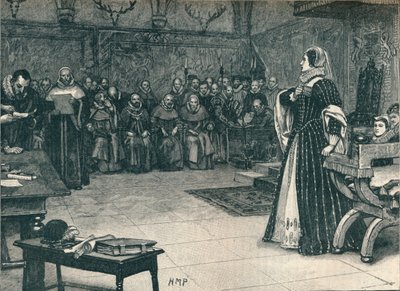 Trial of Mary Queen of Scots in Fotheringhay Castle, 1586 by Unbekannt