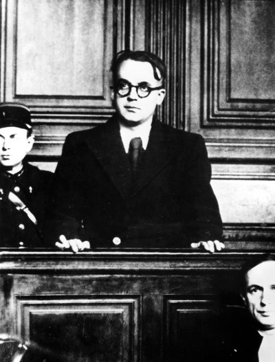 Trial of the French Pro-Nazi Author Robert Brasillach, Paris, 1945 by Unbekannt