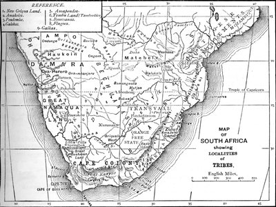 Tribal Map of South Africa by Unbekannt
