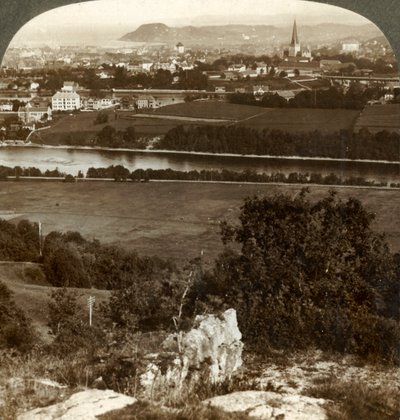 Trondhjem, its homes, warehouses and cathedral, between river Nid and Fjord, Norway, 1905 by Unbekannt
