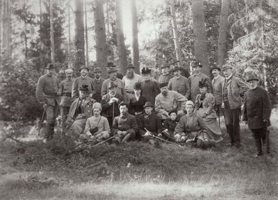 Tsar Alexander III with Family and Friends on a Hunt in the Bialowieza Forest, Russia, 1894 by Unbekannt