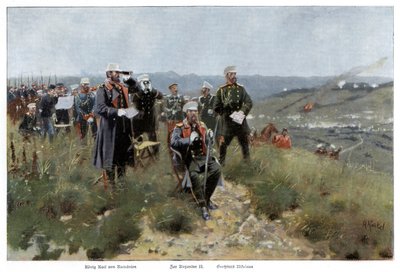 Tsar Alexander II of Russia and his staff by Unbekannt