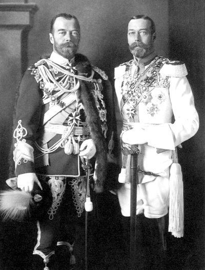 Tsar Nicholas II of Russia and George V of the United Kingdom, 1913 by Unbekannt