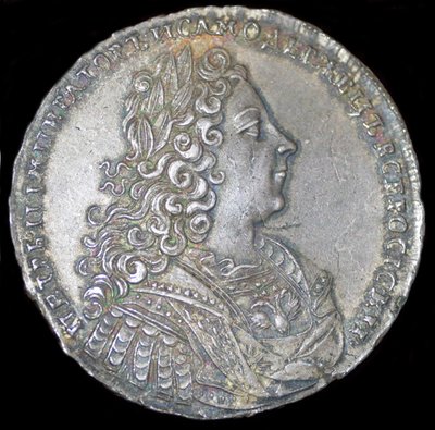 Tsar Peter II of Russia. Silver Ruble of 1728 by Unbekannt