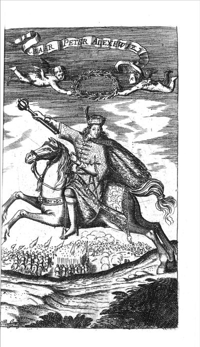 Tsar Peter I Alexeyevich from Georg Adam Schleissing Derer beyden Czaaren in Reussland Iwan und Peter Alexewiz by Unbekannt