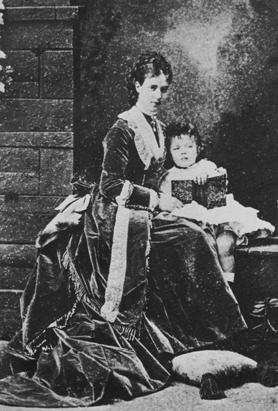 Tsarina Maria Feodorovna of Russia with Tsarevich Nicholas by Unbekannt