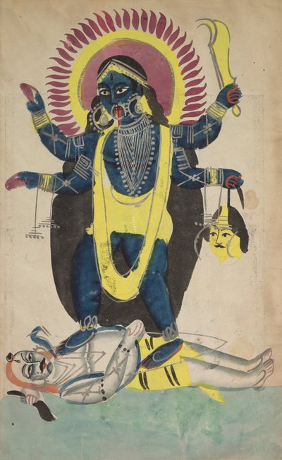 Two Aspects of Kali: Kali Dancing on Shiva, c. 1880 - 1890 by Unbekannt