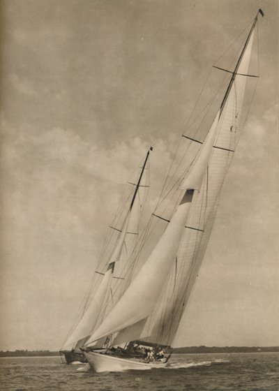 Two Famous Yachts in an Exciting Contest by Unbekannt