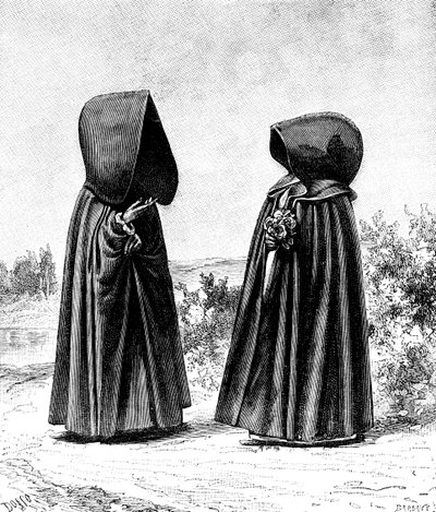 Two Hooded Women from Faial, Portugal, and San Miguel, Spain by Unbekannt