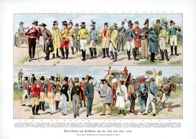 Types of Postmen from 1800-1870 by Unbekannt