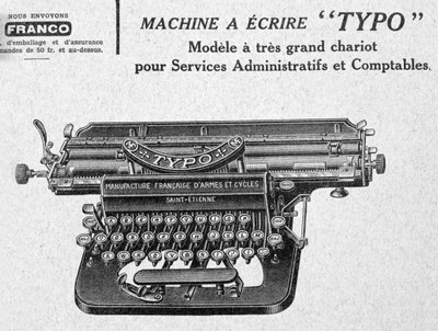 Typo, Typewriter Advertisement by Unbekannt