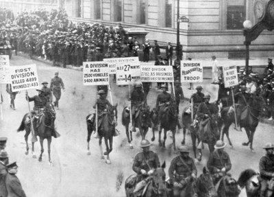 US 1st Army in the Victory Parade, New York, USA, 10 September 1919 by Unbekannt