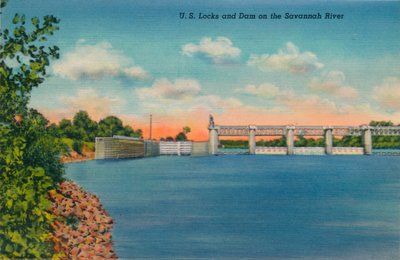 US Locks and Dam on the Savannah River, 1943 by Unbekannt