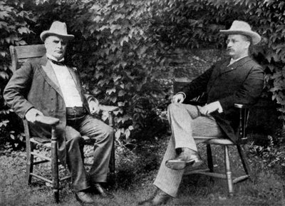 US President William McKinley and Vice-President Theodore Roosevelt by Unbekannt